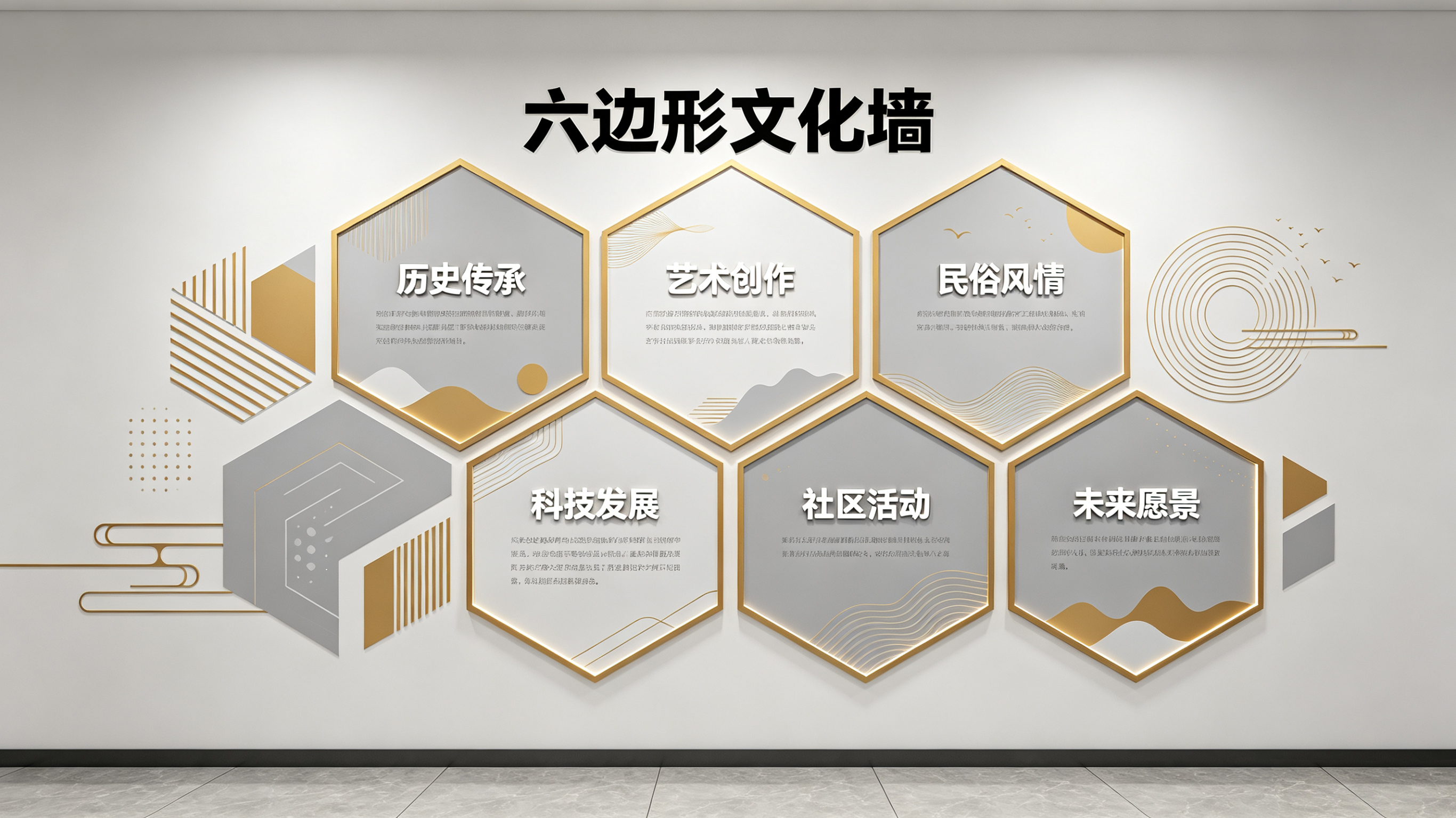 金门企业文化墙 | 六边形信息美学